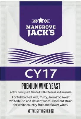 Produktbild von Mangrove Jack's Weinhefe 8g - CY17, Wein Hefe, Hefe für Wein
