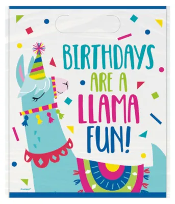 Produktbild von 8 Lama Geschenktüten für Kindergeburtstage -