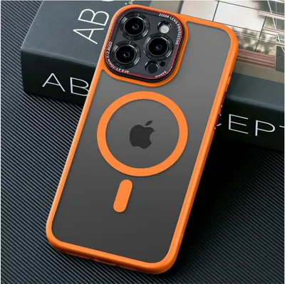 Image de Étui pour téléphone portable iPhone 16 Pro Max Étui Magsafe protection militaire orange