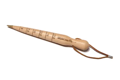 Produktbild von Krumpholz Pflanzholz mit Messingspitze und Lederband