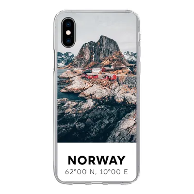 Produktbild von MuchoWow® Handyhülle Schutzhülle Hülle für iPhone Xs Norwegen - Wasser - Bergen Silikon Softcase Handy Hülle - Handytasche