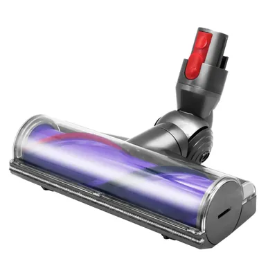 A close-up studio shot of a vacuum cleaner floor head attachment.