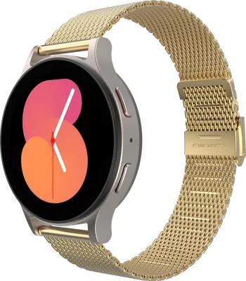Produktbild von Cazy Uhrenarmband geeignet für Samsung Galaxy Watch Band (Silksteel) – Smartwatch-Armbänder – Universelles Armband geeignet für Samsung Galaxy Watch 7 / Watch 6 / Watch 5 / Watch 4 / Watch FE - Gold