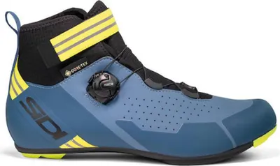 Image de Sidi ROAD Nix bleu marine/jaune fluo 39 Bleu/jaune fluo - chaussure de cyclisme sur route isolante avec Car...
