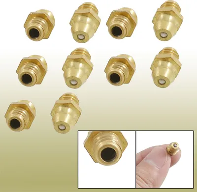 Image de 10 Pièces Graisseur Droit M6 Laiton Mâle Fil Graisseur Nipples