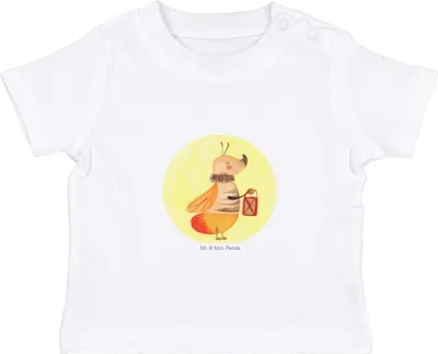 Produktbild von Mr. & Mrs. Panda  T-Shirt Glühwürmchen 6. - 12. Monat - Weiß - Geschenk, Liebe, Kleinkind Shirt, Baby, Babyshirt, Verlobung, Liebesspruch, Heiratsantrag