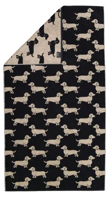 Immagine prodotto di Asciugamano da doccia Cawö "We Love Dogs", 80 x 150 cm, nero