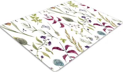 Produktbild von Stuhlunterlage Bürostuhlunterlage 120 cm x 90 cm Bodenmatte Bürostuhlunterlage - Botanische Blume.