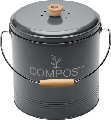 Produktbild von Runder grauer 8-liter-komposteimer Guillouard 040615
