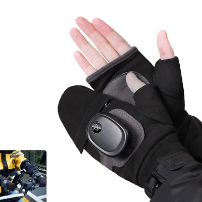 Produktbild von Beheizbare Handschuhe Herren Damen, Wasserdicht Handschuhe mit Bildschirm, 3 Heiztemperatur Einstellbare Für  Arbeit, Radfahren, Skifahren