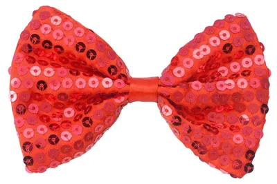 Produktbild von Widmann Rote Pailletten Fliege mit elastischem Band für Karneval & Silvester