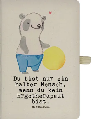 Produktbild von Mr. & Mrs. Panda notizbuch Ergotherapeut Herz - Transparent - Geschenk, Tagebuch, Spruch, Skizzenbuch, Ausbildung, Journal, Kladde, Schreibbuch, Beruf