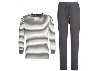 Produktbild von Mexx Männer Pjama Schwarz Grau, Größe:XL