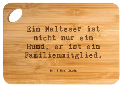 Produktbild von Mr. & Mrs. Panda essbrettchen Spruch Malteser Liebe - Transparent - Geschenk, Frühstücksbrett, Eigenschaften, Schneidebrett, Brett, Frühstücksbrettchen, Holzbrett, Hund