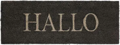 Produktbild von Fußmatte Hallo Kokos grau, 26 x 75 cm