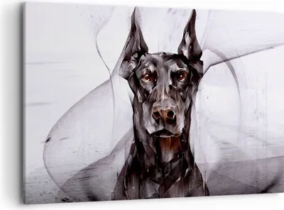 Produktbild von Bild auf Leinwand - Leinwandbild - Hund Abstraktion - 100x70cm - Wand Bild - Wanddeko - Wandbilder - Leinwanddruck - Bilder - Kunstdruck - Wanddekoration - Leinwand bilder - Wandkunst - AA100x70-3999