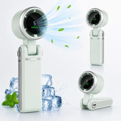 Produktbild von 3600mAh Tragbar Nackenventilator 180° Hals Ventilator USB Halsventilator,Wiederaufladbare Ventilator
