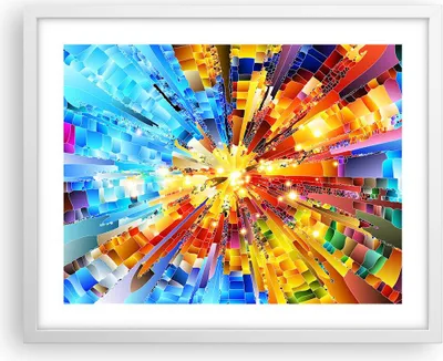 Produktbild von Gerahmtes Poster - Weißer Rahmen - Abstraktion modern - 50x40 cm - Wand Bild - Wanddeko - Wandbilder - Kunstposter - Wandposter - Bilderrahmen - Bilder - Kunstdruck - Wandbild - P2WAA50x40-3982
