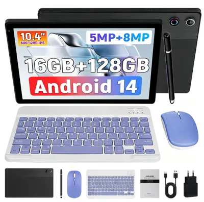 Produktbild von Tablet 10,36 Zoll, Octa-Core, 128 GB ROM, 16(3+13)GB RAM, Android 14, HD 1332x800, WiFi 6, 5000mAh, mit Tastatur/Maus/Stift