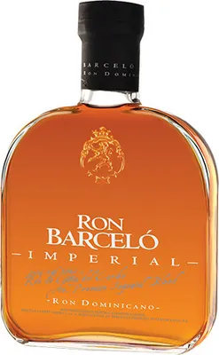 A bottle of Ron Barceló Imperial Dominicano aged rum.