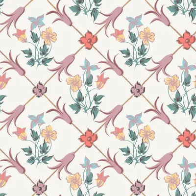 Obrázok produktu pre Borastapeter Tapeta pestrofarebné kvety na bielom pozadí - 660042 - 53 cm x 10,05 m