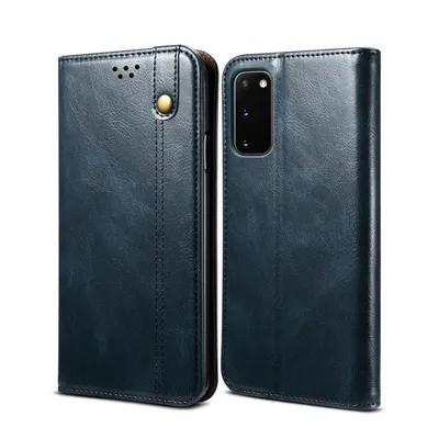 Obrázek produktu pro Pouzdro pro Samsung Galaxy S20, kožené flip pouzdro peněženka s funkcí stojánku modré