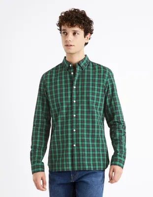 Produktbild von Celio Dawayne Oxford Hemd für Herren aus 100% Baumwolle mit langen Ärmeln Regular Fit