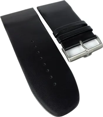 Produktbild von Jacques Lemans | Uhrenarmband Leder schwarz glatt ohne Naht 1-1482A
