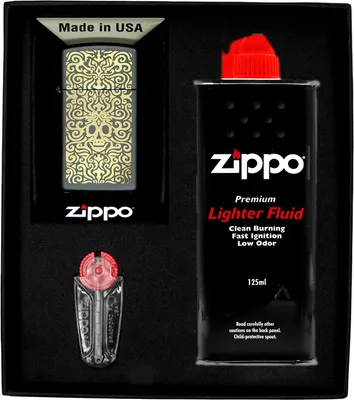 Obrázok produktu pre Sada zapaľovačov ZIPPO SKULL DESIGN SLIM dar No1