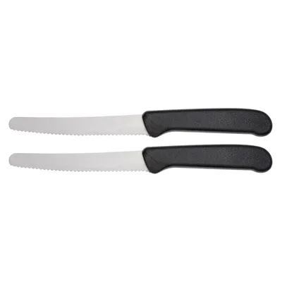 Produktbild von GRÄWE Tafel- / Brötchenmesser, 2er-Set neutral schwarz