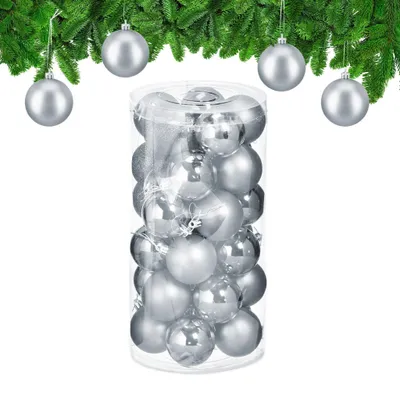 Produktbild von Christbaumkugeln-Set, 30 Stück Kunststoffornamente