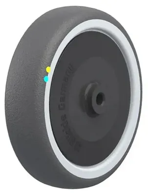 Obrázek produktu pro 125mm kolečko s šedým elektricky vodivým termoplastickým polyuretanem na nylu