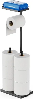 Produktbild von Famanu Toilettenpapierhalter mit Reservekapazität für 7 Rollen - Schwarz