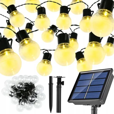 Obrázek produktu pro SDC-20LED-5M | LED solární girlanda, zahradní lampa | 20 LED žárovek | 5 metrů