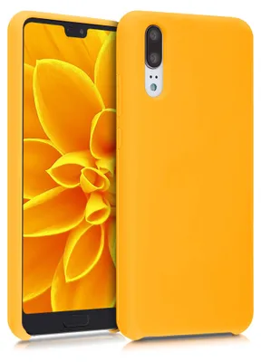 Produktbild von kwmobile Handyhülle für Huawei P20 Hülle - Case Silikon - Kabelloses Laden - Schutzhülle Cover in Safran