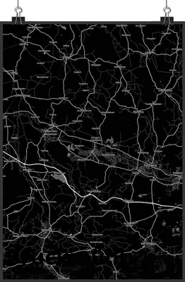Produktbild von Mr. & Mrs. Panda Bild Bruckmühl DIN A4 - Geschenk, Stadt Dorf Karte Landkarte Map Stadtplan, drucke, Wandbild, Plakat, Wanddekoration, wanddeko