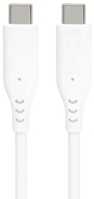 Imagen del producto de Cable USB-C de silicona PremiumCord, 60W, 480 Mbps, color blanco, 1,5 metros