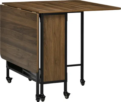 Produktbild von Esstisch klappbar mobil für 6 Personen, Ablage für kleine Räume, bis 50kg, 130x80x74cm, hellbraun