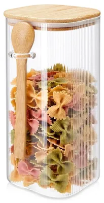 Produktbild von Glas-Vorratsbehälter mit Bambusdeckel, 1,5 l