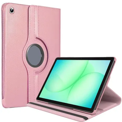 Image de Coque pour Samsung Galaxy Tab A9 Plus / A11 Plus, Protection Etui Rotatif 360° - Rose