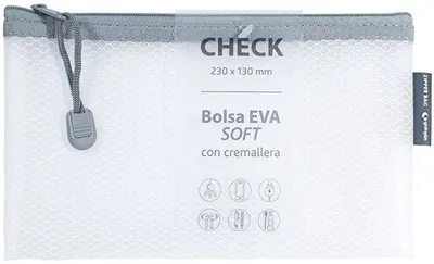 Image de Pochette souple en EVA pour documents, 23 x 13 cm, blanche