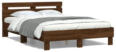 Obrázok produktu pre vidaXL Rám postele s čelom hnedý dubový vzhľad 120x190 cm