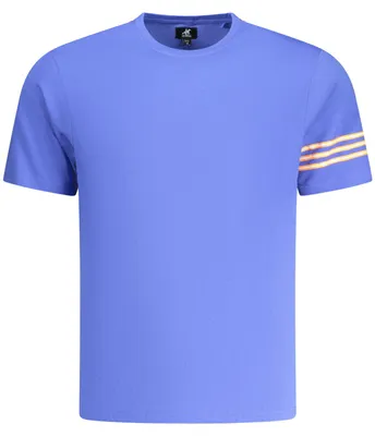 Immagine prodotto di Elegante maglietta da uomo blu con dettagli a contrasto e logo stampato