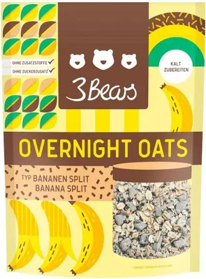 Image de 3Bears 7000711 3Bears Overnight Oats - Bananen Split 400,0 g
