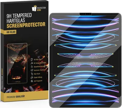 Produktbild von 2x 9H Panzerglas iPad Pro 12.9 2022 Displayschutz Panzerfolie Schutzfolie Hartglas Schutzglas Displayglas Tempered Glasfolie Sicherheitsglas Echtglas