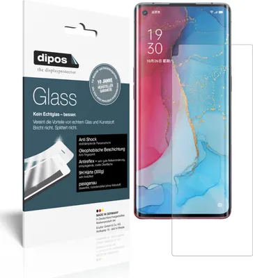 Obrázek produktu pro 2x ochranná fólie pro Oppo Reno3 Pro matná - anti-shock 9H fólie dipos Glass plastové sklo