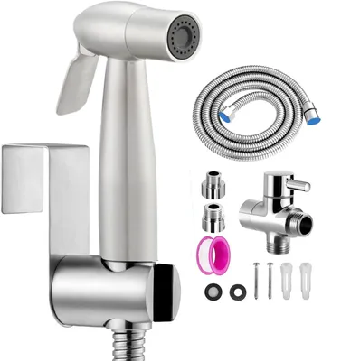 Obrázek produktu pro Sada pro bidet s ruční sprchou, vyrobena z kvalitní nerezové oceli, pro osobní hygienu v koupelně