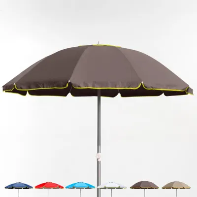 Produktbild von Sonnenschirm 220 cm Aluminium windfester professioneller UV-Schutz Bagnino Fluo - Braun