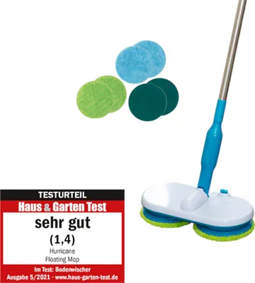 Produktbild von Hurricane Floating Mop - Akku Wischer - mit rotierenden Pads - Bodenreiniger