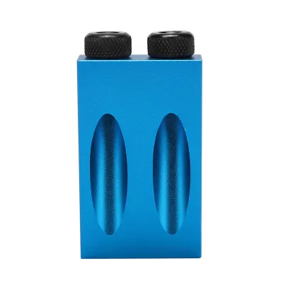 Image de kit de perçage de trous de poche à 15° pour le travail du bois, 14 pièces, kit de guidage de perçage incliné, outil de positionnement